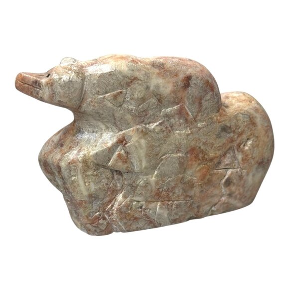 Vintage Keith Bobelu Bear On Mountain Fetish Large 3" Signed Native American - Picture 1 of 7